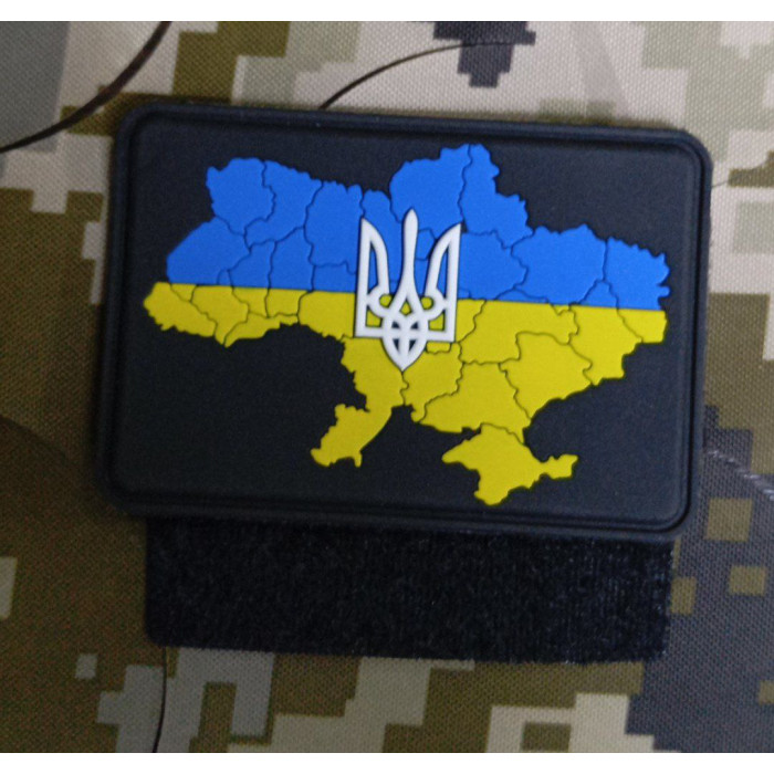 Шеврон карта України жовто-блакитна  A.FVL-1232 ПВХ