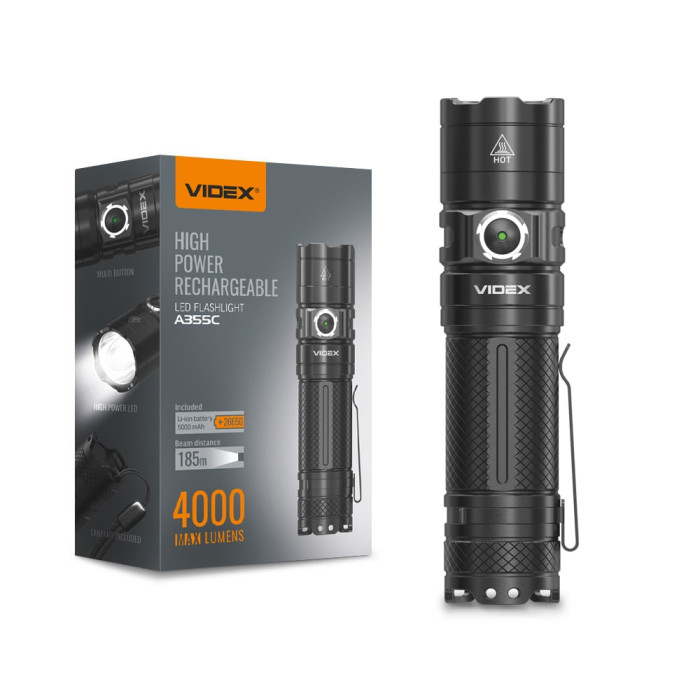 Ліхтар портативний світлодіоний Videx VLF-А355С 4000LM 5000К (27214)