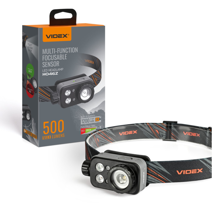 Налобний світлодіодний ліхтарик VIDEX VLF-H046Z 500Lm 5000K
