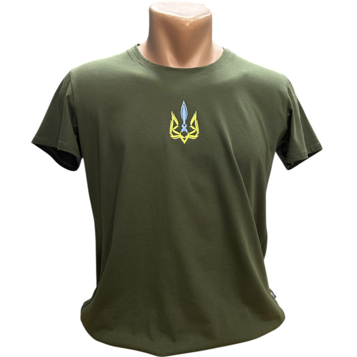 Футболка жіноча Тризуб олива (ВВ) р.44