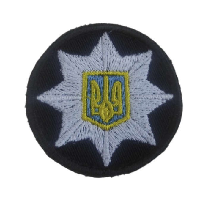 Шеврон кокарда Поліція чорне ВВ