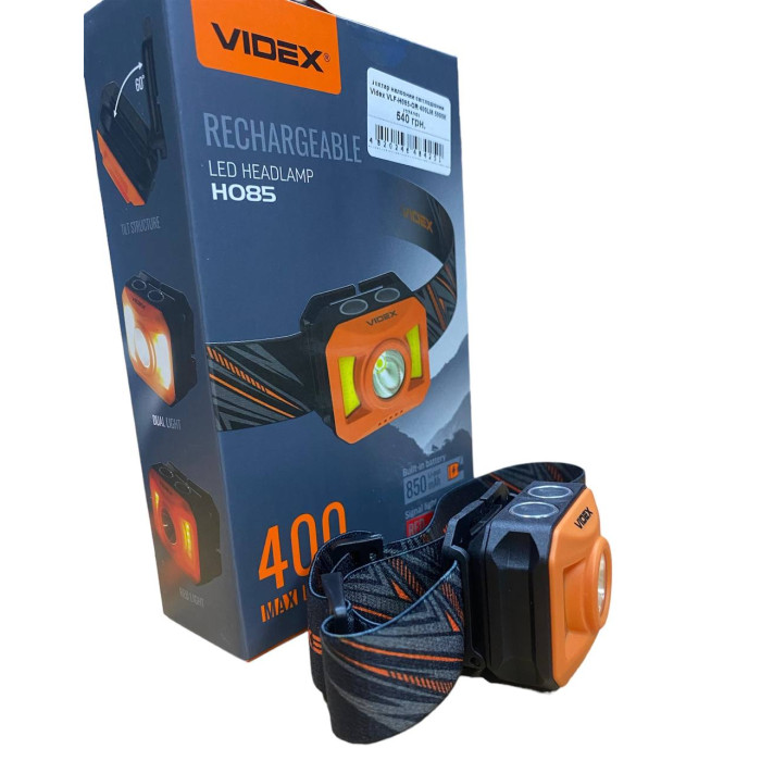 Ліхтар налобний світлодіоний Videx VLF-H085-ОR 400LM 5000К (27529)