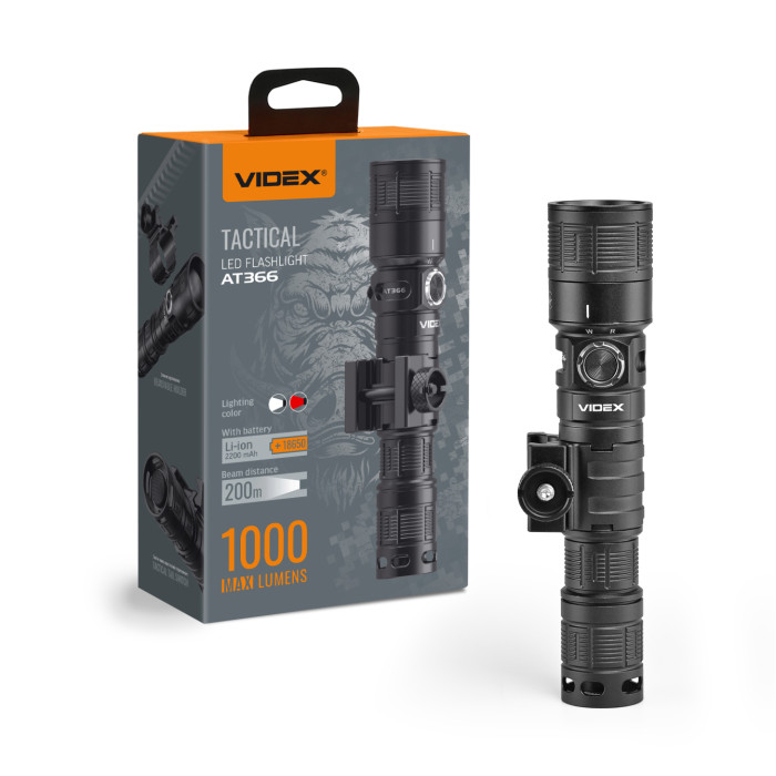Тактичний світодіодний ліхтарик VIDEX VLF-AT366 1000Lm 5000K