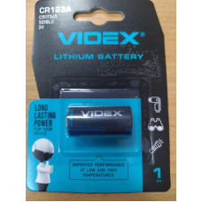Videx літієва CR123A 1pc Blister Card (20/200)