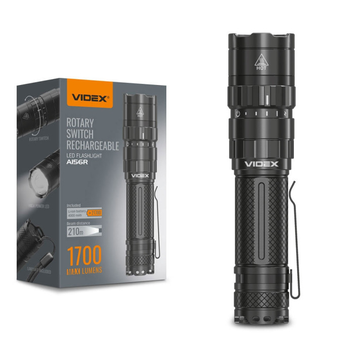 Портативний світодіодний ліхтарик VIDEX VLF-A156R 1700Lm 6500K