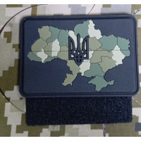 Шеврон карта України хакі  A.FVL-1232 ПВХ
