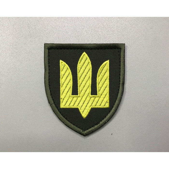 Шеврон Тризуб жовтий хакі