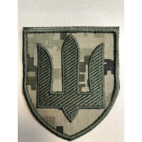 Шеврон Тризуб олива на пікселі (ВВ)