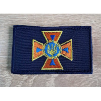 Шеврон кокарда ДСНС прямокутна 7,5*4,5 (ВВ)