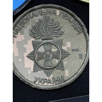 Шеврон Нацгвардія круглий піксель