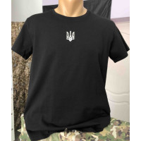 Футболка чорна з тризубом (ВВ) р.44