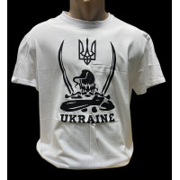 Футболка біла з козаком р.54 (ВВ)