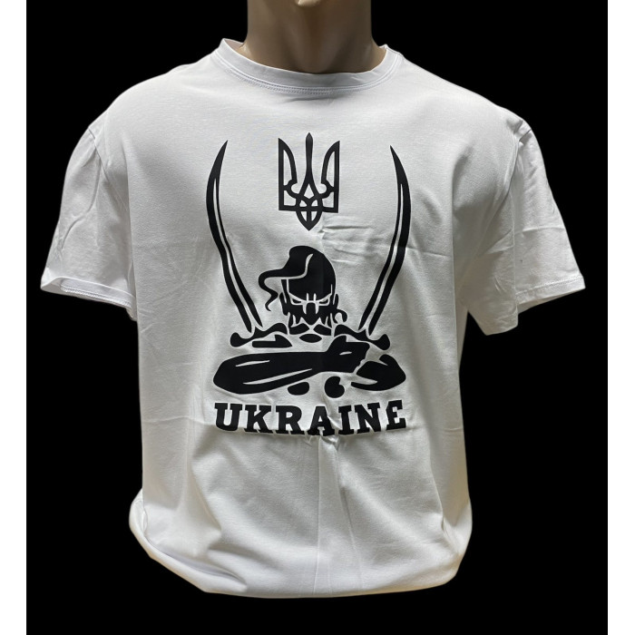 Футболка біла з козаком р.54 (ВВ)