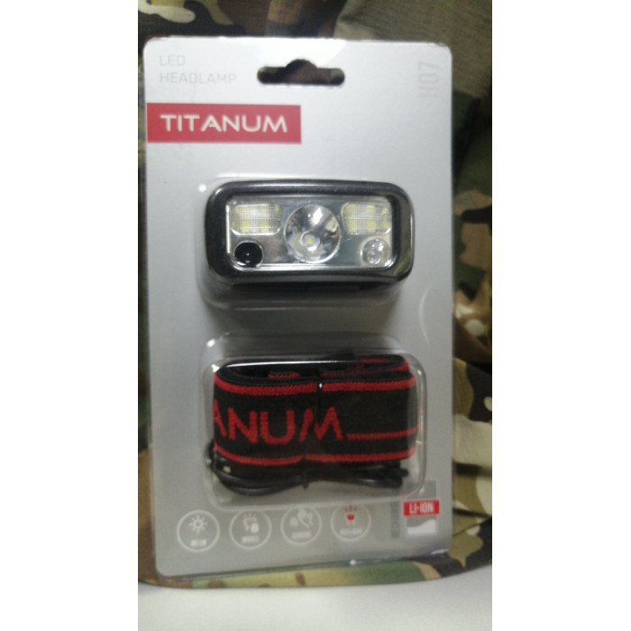 Налобний світлодіодний ліхтарик TITANUM червоне світло TLF-H07 80 Lm 11000/8000K