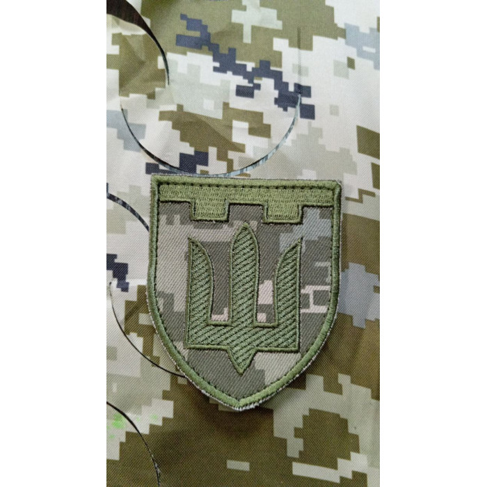Шеврон ТРО олива на пікселі ВВ