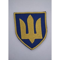 Шеврон Тризуб жовтий на синьому (ВВ)